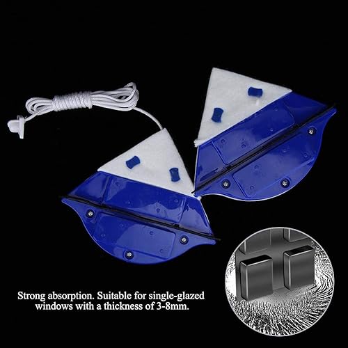 Miniatura 6 de Limpiador de ventanas de doble cara Limpiaparabrisas de vidrio, herramientas magnéticas para ventanas de casa, cepillo de lavado magnético ajustable