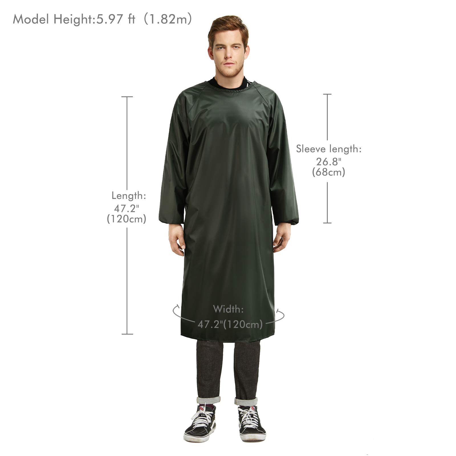 Amazon.com: Surblue Waterproof Apron Long Sleeves,Smock Overalls 