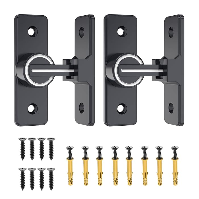 Buy Barn Sliding Door Lock Hardware, 90 Degree Heavy Duty Gate Latches