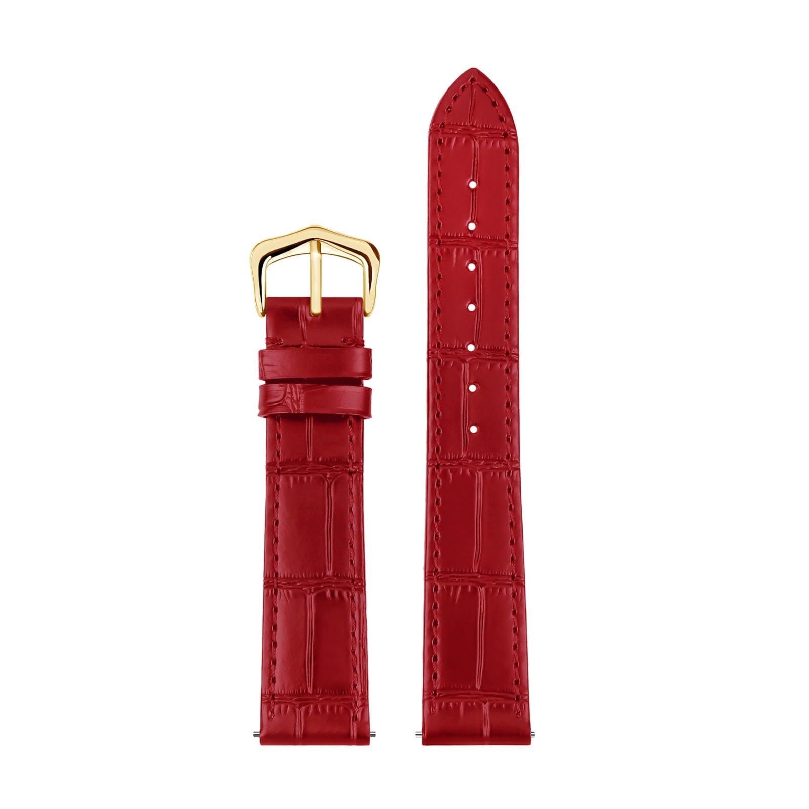 Genérico NASUNJIA Correa De Cuero Genuino 15 Mm, 17, 18, 20, Correa Reloj Piel Vaca Liberación Rápida For Hombres Y Mujeres