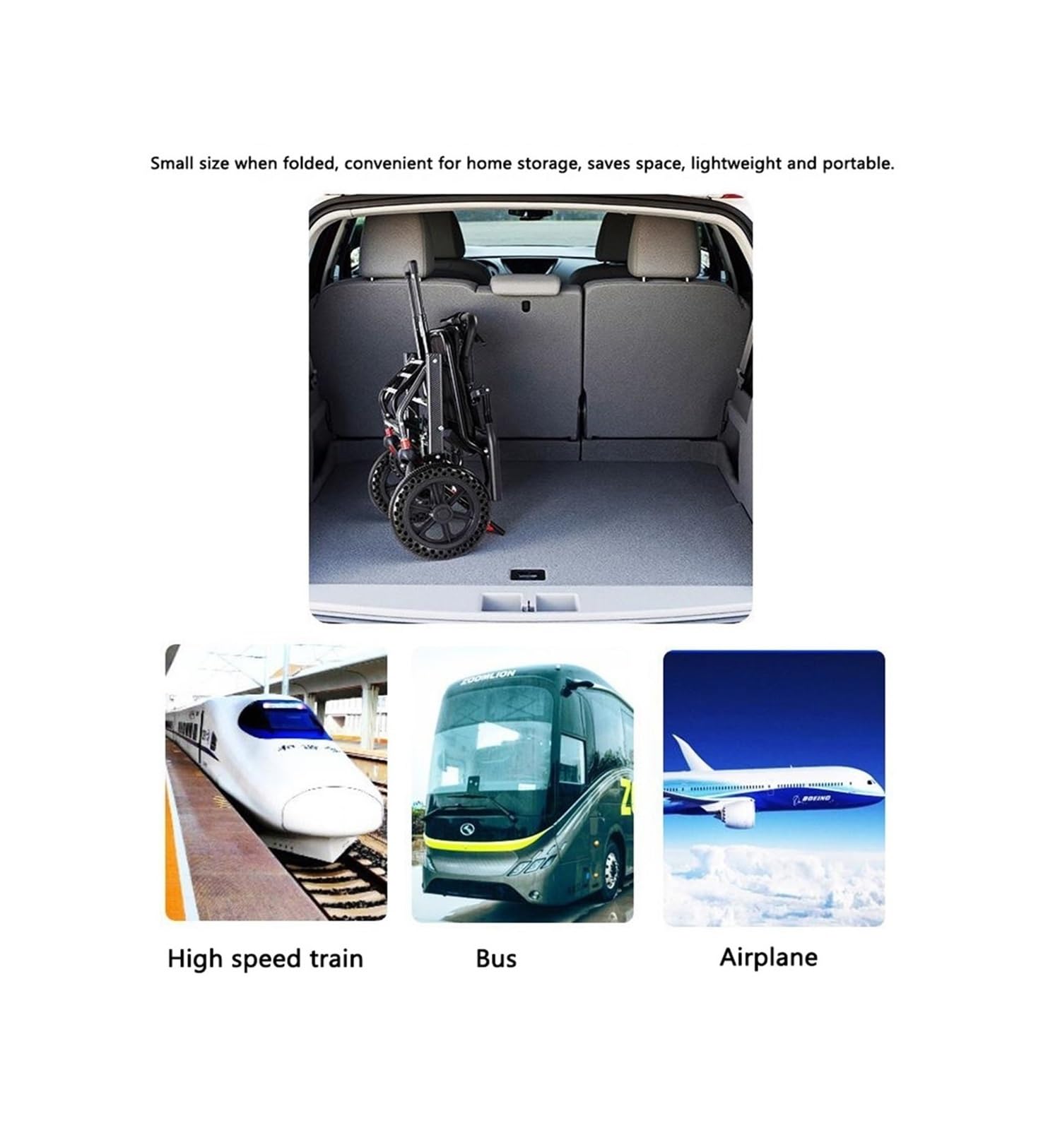 Silla de Ruedas Ligera Plegable para Adultos y Ancianos | Diseño Viaje Avión con Reposabrazos Abatibles | Chasis Aluminio 8,9 kg
