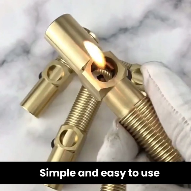 Encendedor Vintage Trench de Cobre Recargable miniatura 7