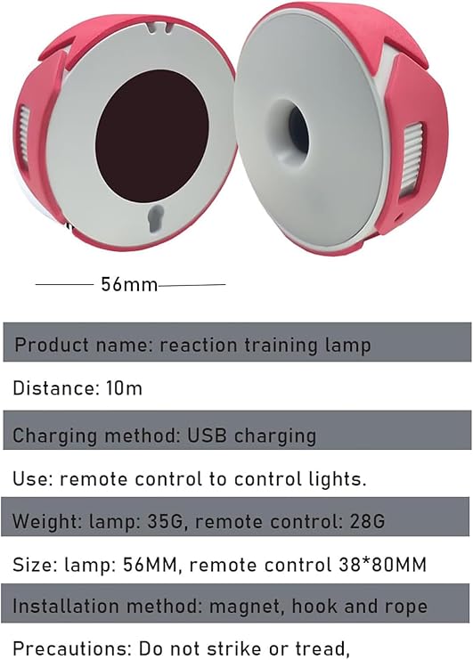 McbeAn Reaction Training Light, Agile Reaction Training Kit with Remote Control, 4 Training Modes, Improve Speed/Agility/Reaction Time, for Physiotherapy, Physical Training, Hand-Eye Coordination