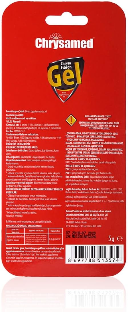 Chrysamed Fibron Gel Bocek Ilaci 5 Gr