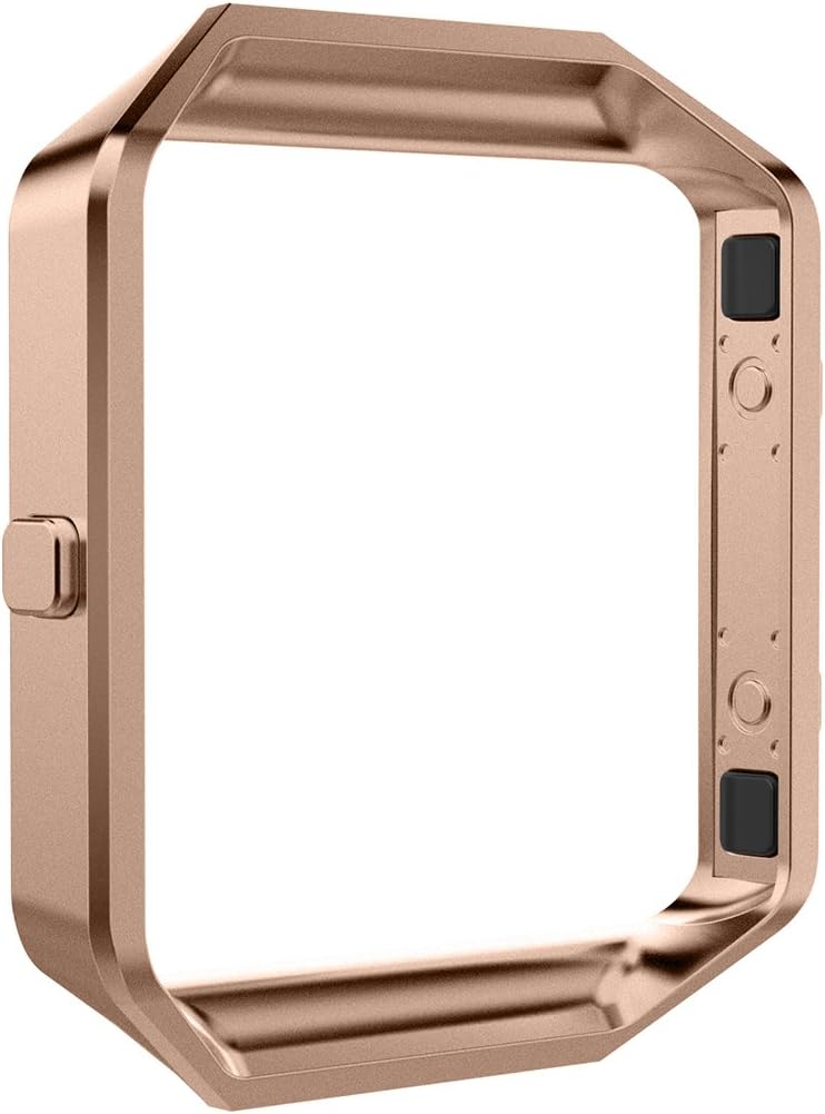 LEEFOX Compatible Fitbit Blaze Bands with Frame, Sport Silicone Replacement Strap for Fitbit Blaze Smart Fitness Watch Accessory Wristbands Small,10Pack w/Rose Gold Frame Men Women