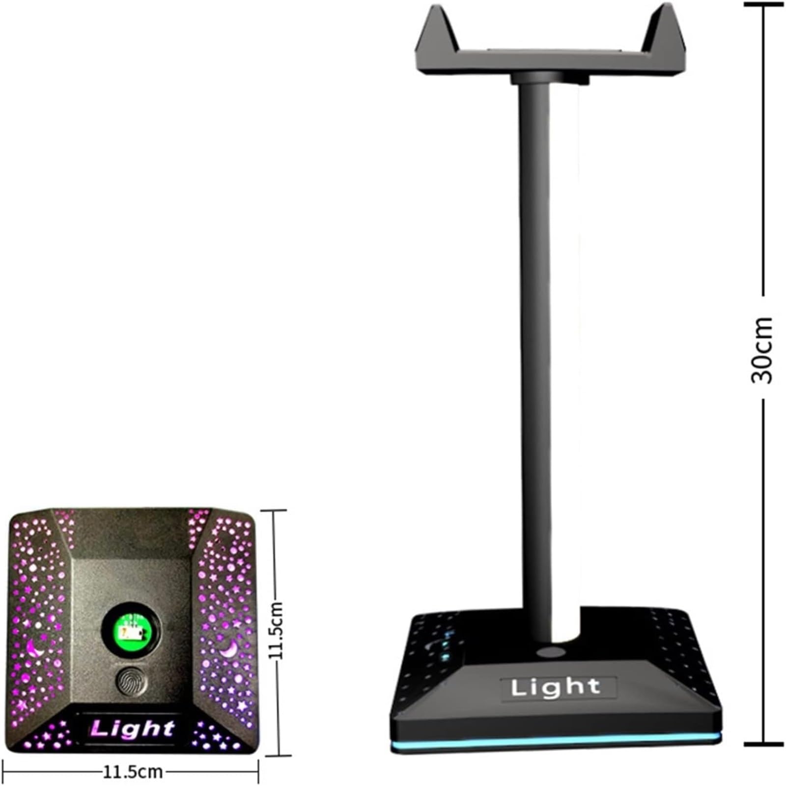 Soporte para Auriculares Puerto USB RGB Soporte para Juegos Soporte para Auriculares con Luz para Accesorios para Auriculares Soporte para Auriculares para Juegos De PC Soporte Auriculares