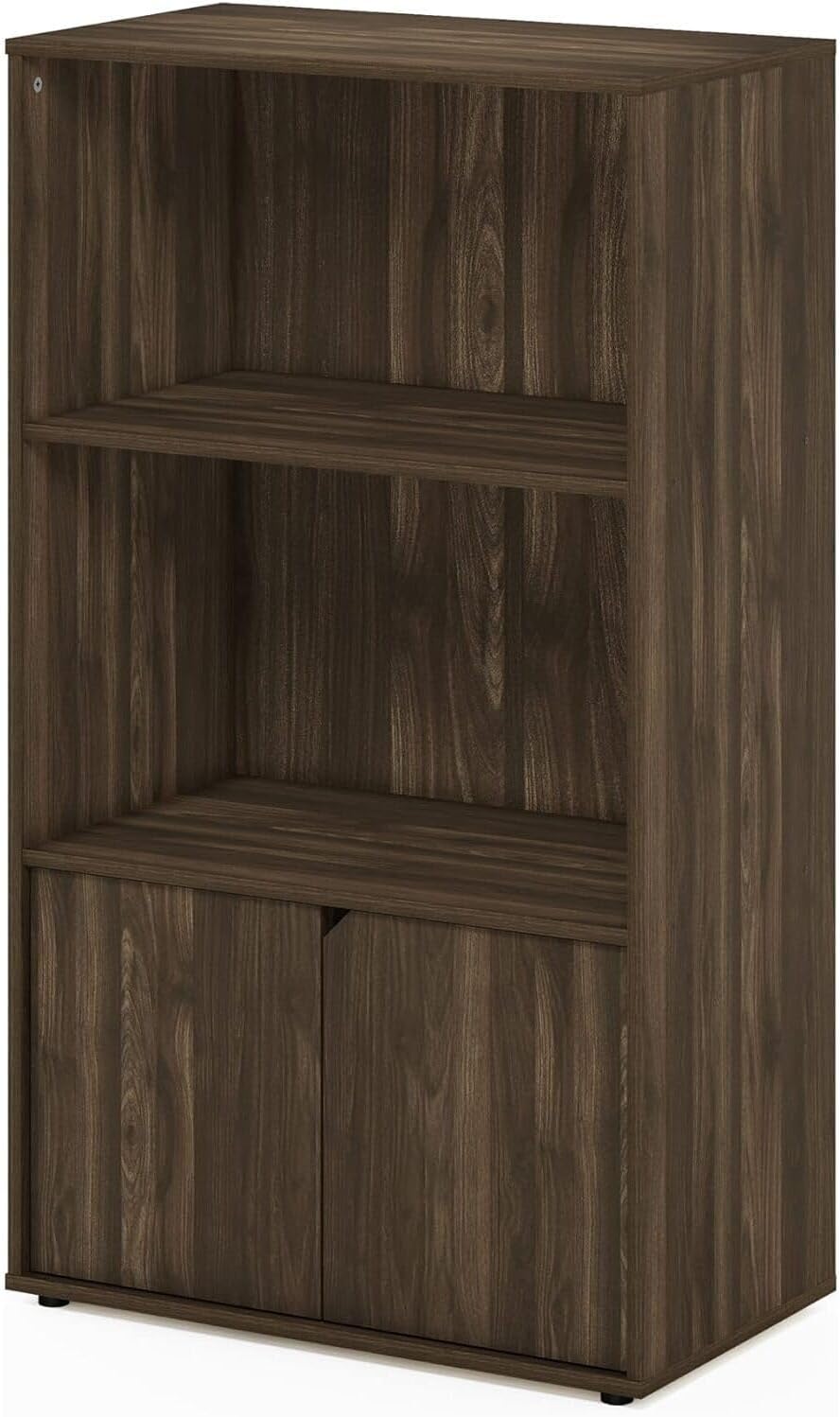 HomeStock Kitchen Storage Shelf with Cabinet - Finish:Columbia Walnut Columbia Walnut