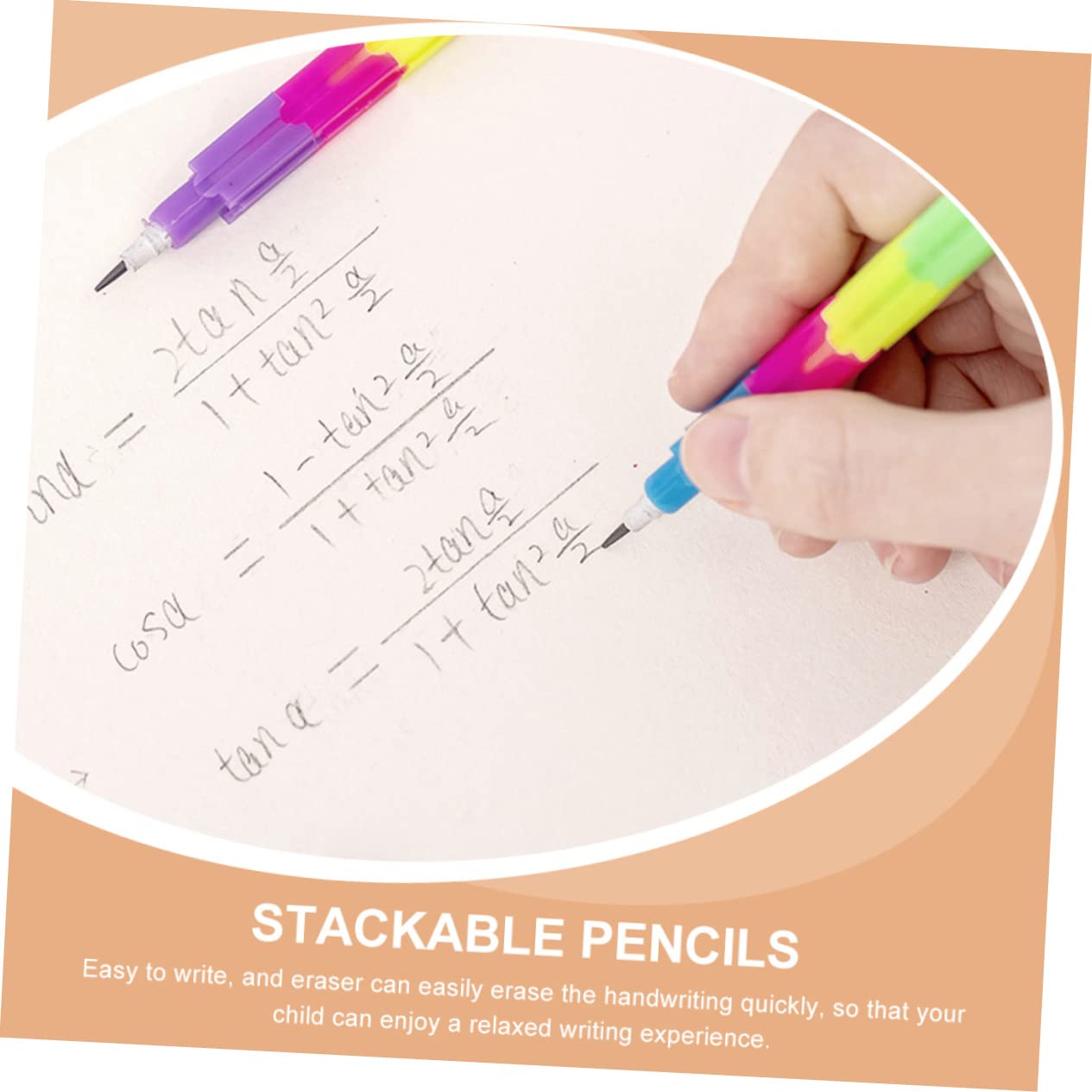 5 Sätze Multifunktionale Pack Buntstifte Für Ergonomische Tragbare Farbenfrohe Schreibgeräte Für Kreative Aktivitäten Und Lernspaß Ohne Anspitzen 20 Stück * 5
