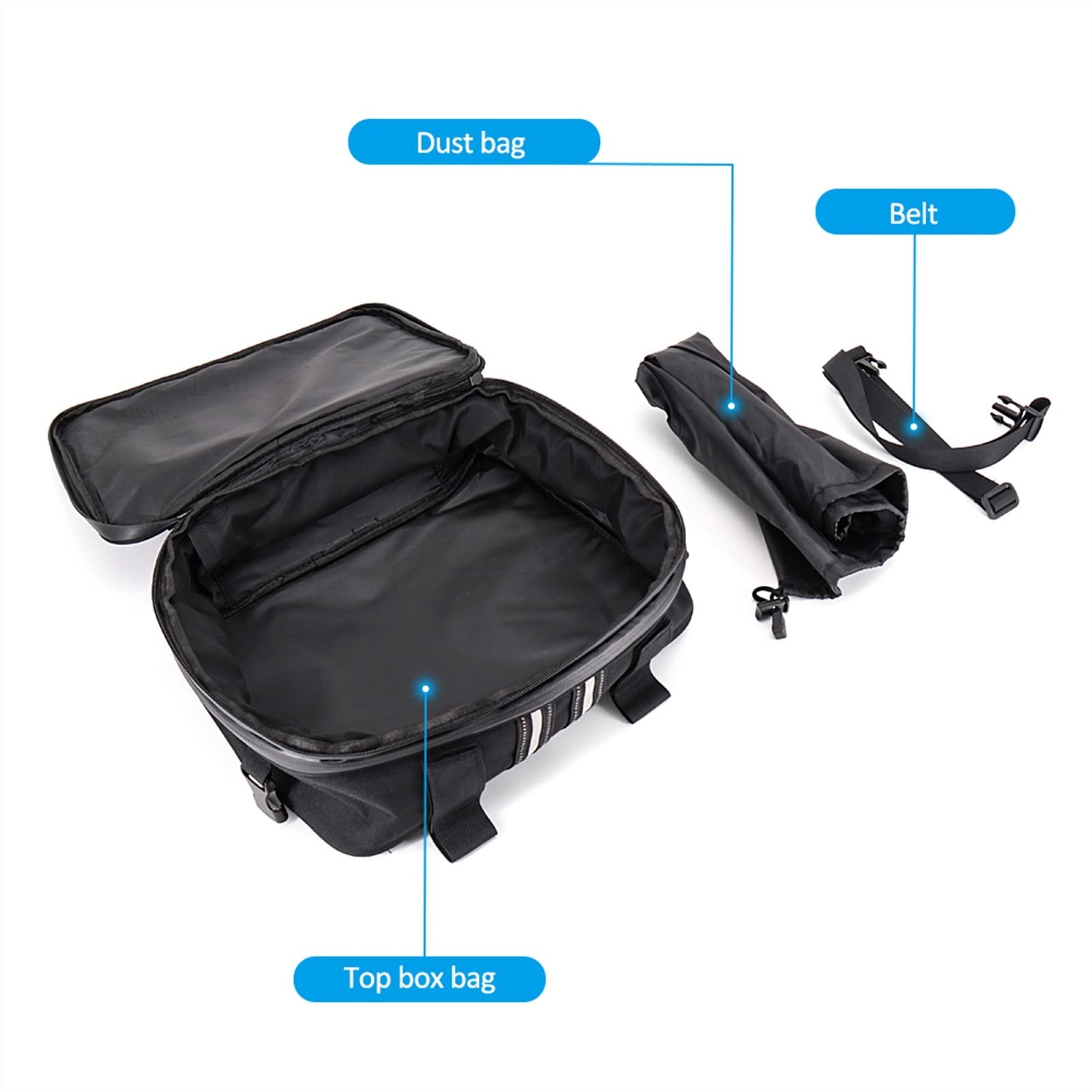 Accessori Moto BMW R 1200 1250 GS LC Adventure: Borse Superiori, Laterali e da Viaggio per F650GS G310GS ADV (Color: 3bags-aset)