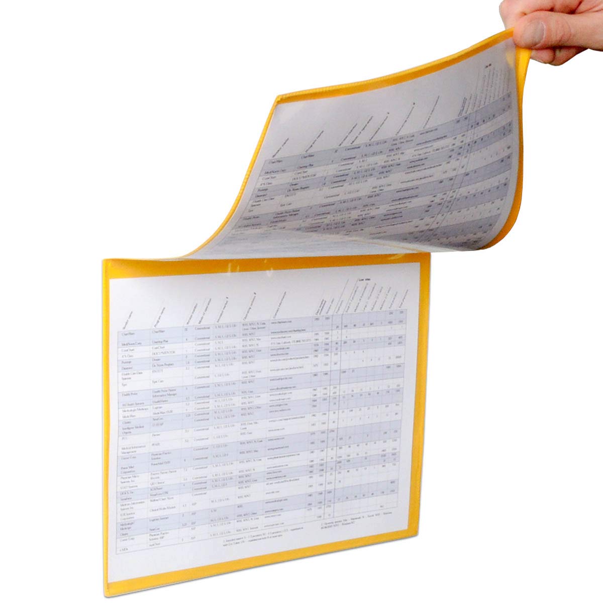 StoreSMART - Yellow Plastic Magnetic Information Folder - 10-Pack - MIF2-Y-10