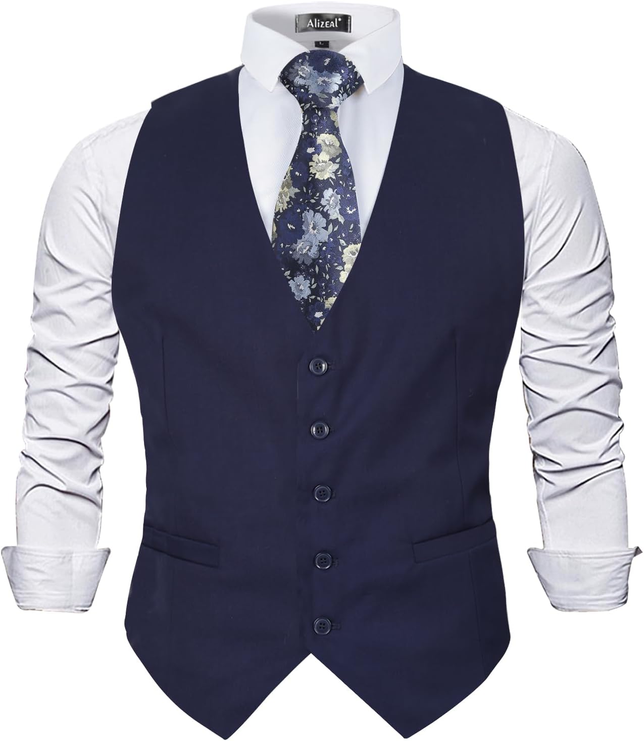 - Mens Classic Solid Color Business Suit Vest Regular Fit Tuxedo Waistcoat for Wedding