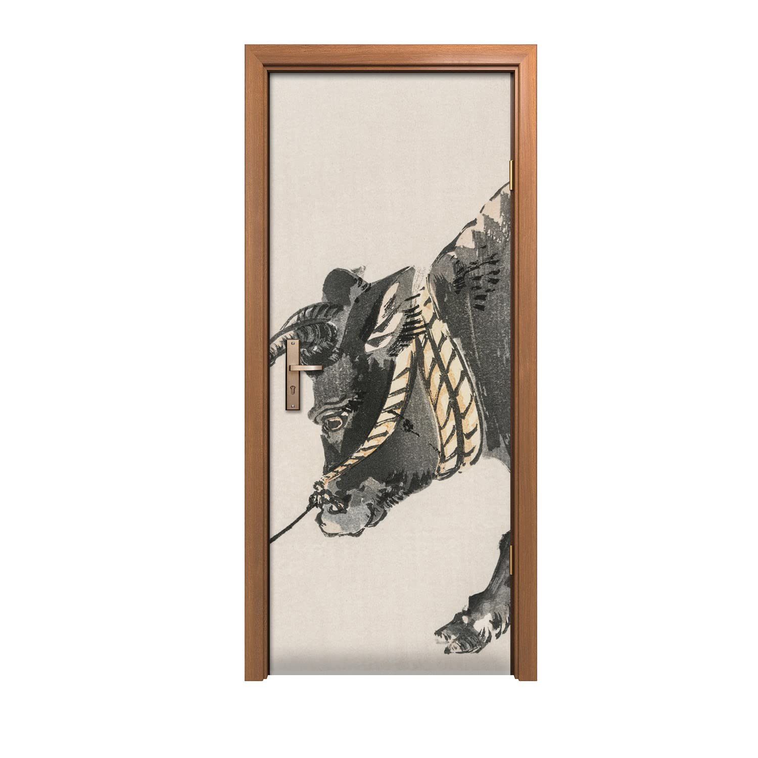 Autocollant de porte 90x200cm grand sticker mural design intérieur animal