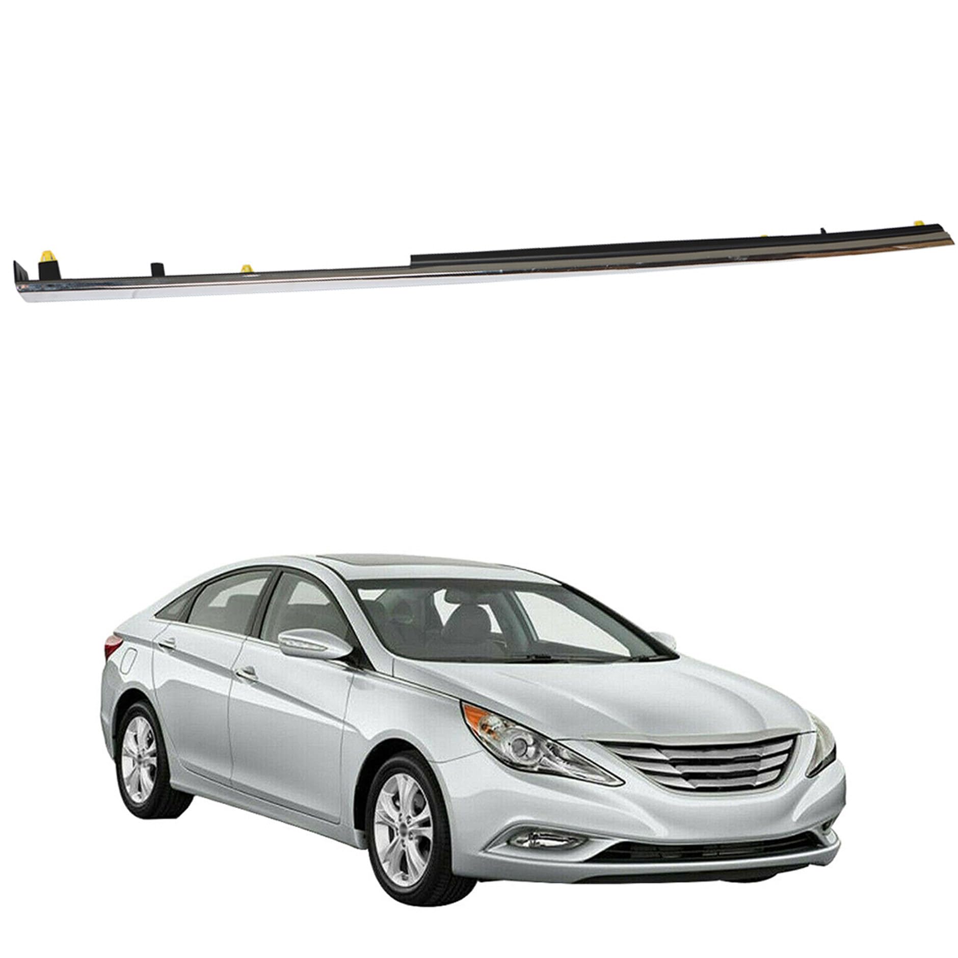 Snapklik.com : Front Right Fender Garnish Chrome Molding Trim ...