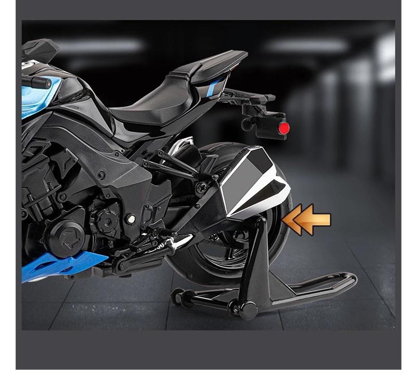 Modello Moto Collezione per KA&WASAKI Z1000 Z 1000 Modellino di Motocicletta in Metallo Pressofuso(Verde)