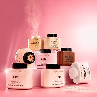 Revolution Beauty, Loose Baking Powder, Makeup Setting Powder, Long Lasting Coverage, Mattifies & Reduces Shine, Translucent, 1.12 Oz