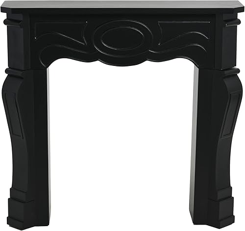 Vista 9 de Creative Co-Op Chimenea victoriana, color negro