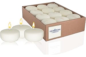 Horizon: 24pc Floating Candles in Ivory for Party Centerpieces
