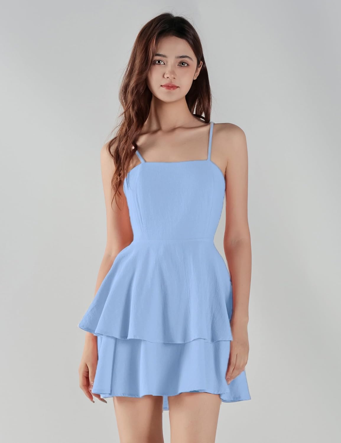 Womens Backless Bow Tie Short Graduation Dresses A-Line Spaghetti Strap Summer Sexy Dress for Cocktail Homecoming - Image 6