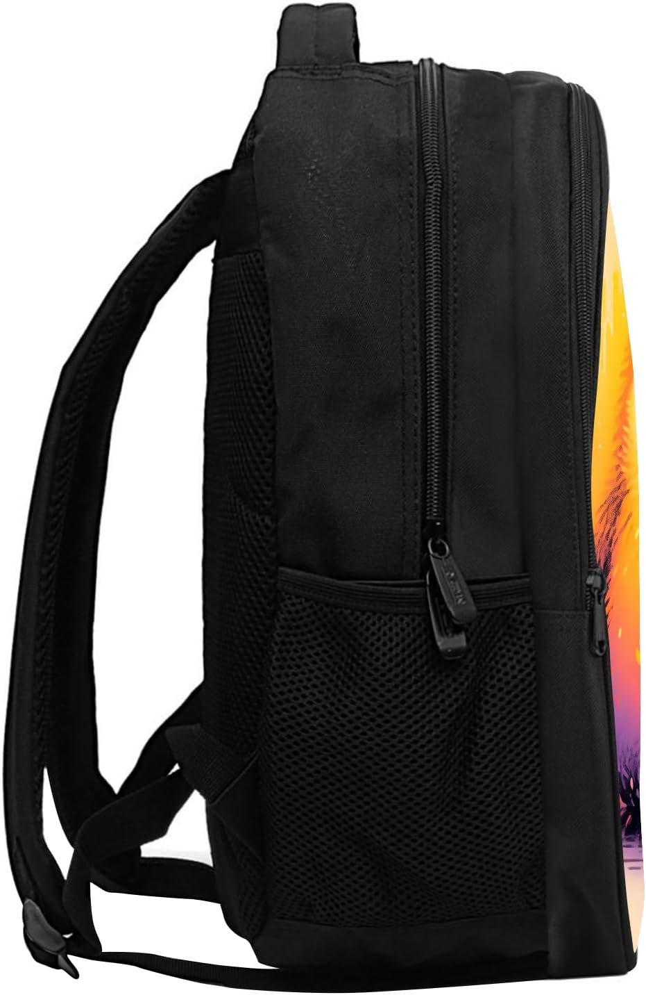 SARA NELL Cute Penguin Backpack Penguin School Book Bag, Elementary Boys Girls School Bag Stylish Casual Daypack, Large Capacity with 2 Main Compartments, 16 Inches, Black White Orange - Image 3