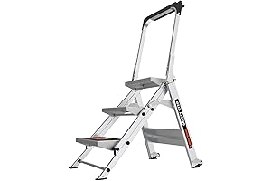 Little Giant Ladders Type 1A 3-Step Aluminum Safety Step Stool