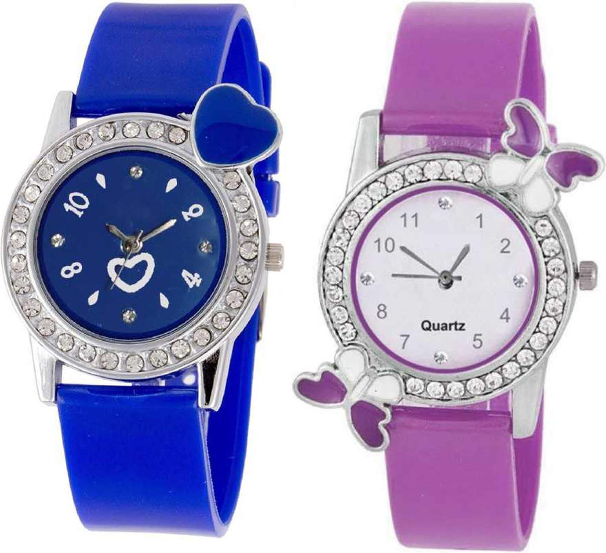 NiyatiFab Blue and White Dial Combo Watch for Girls and Women (B07MDZC7C5) Amazon Price History, Amazon Price Tracker
