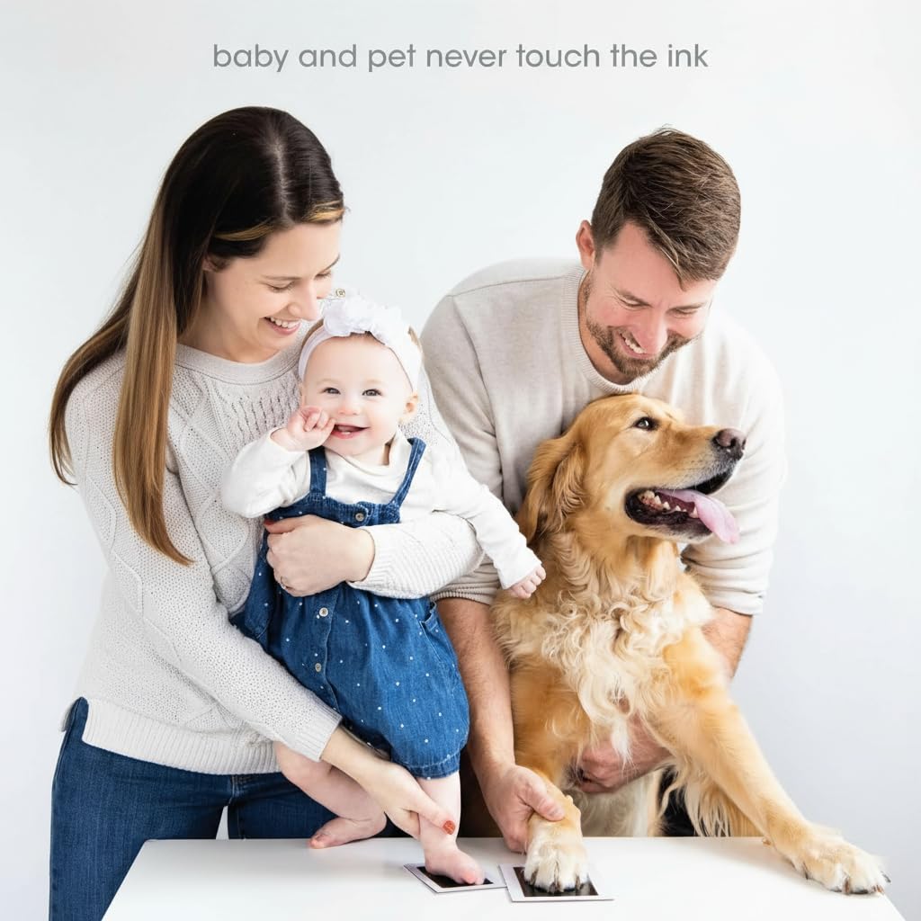 TATUNER Baby Hand and Footprint Kit Inkless - Mess Free Ink Pad, Paw Print Kit for Dogs and Cats, Safe Clean Touch Ink Pads for Newborn Handprints — view 8
