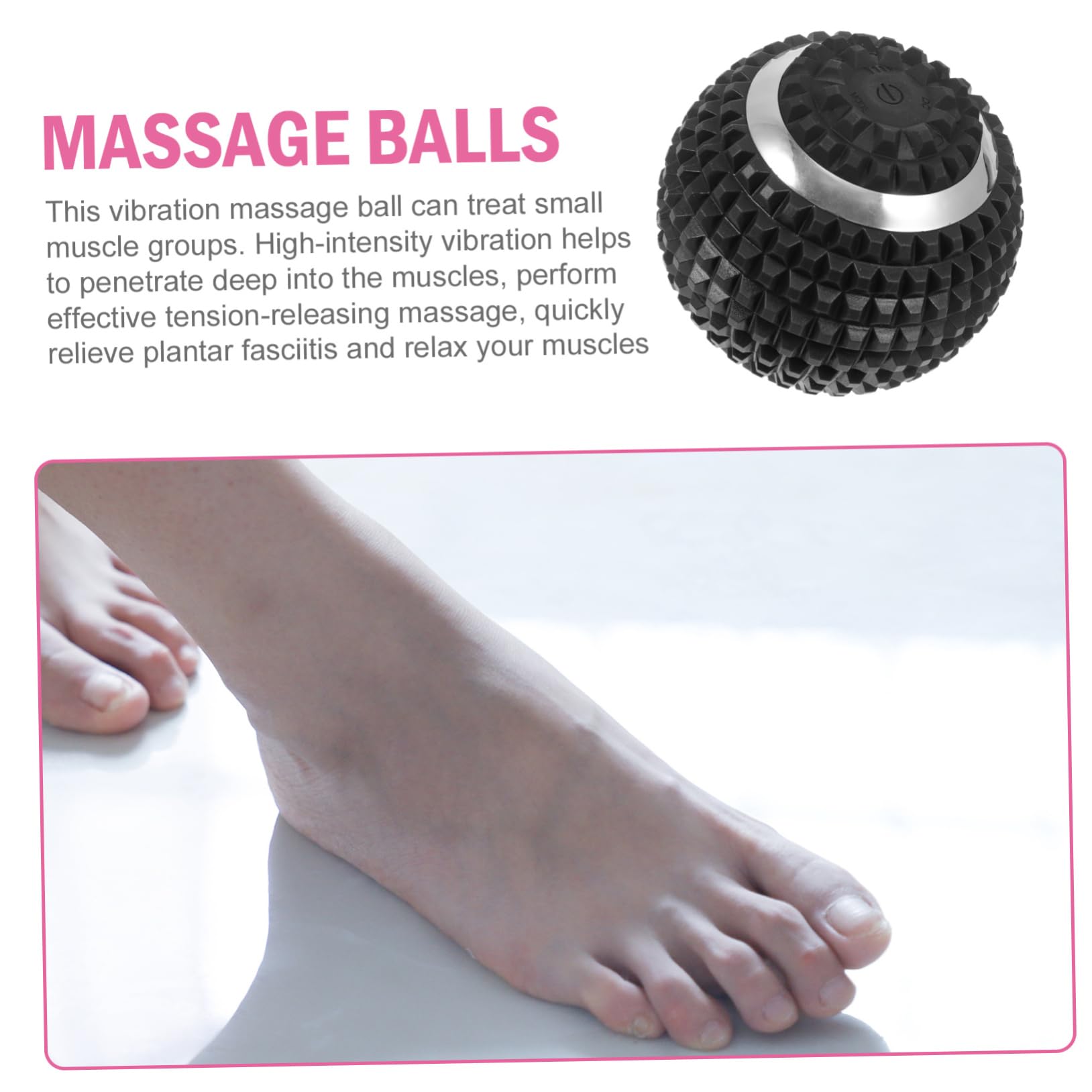 Bola de Masaje Eléctrica Abs Negra para Músculos y Pies