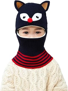 Kacota Kids Winter Hats Scarf Earflap Mask Cap Plush Skull Beanie for Boys Girls, 1-5 Years