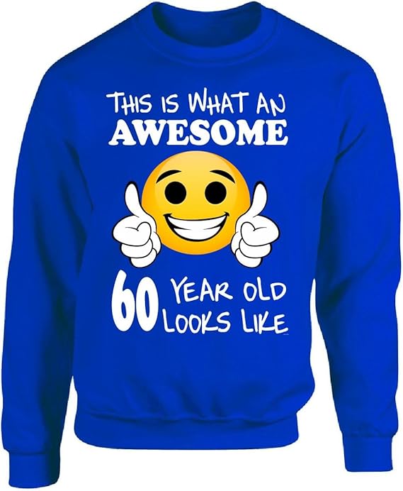 Emoji Anniversaire 60e Anniversaire 60 Ans Cadeau Homme Adulte Sweat Royal Size Xxxx Large Amazon Ca Mode