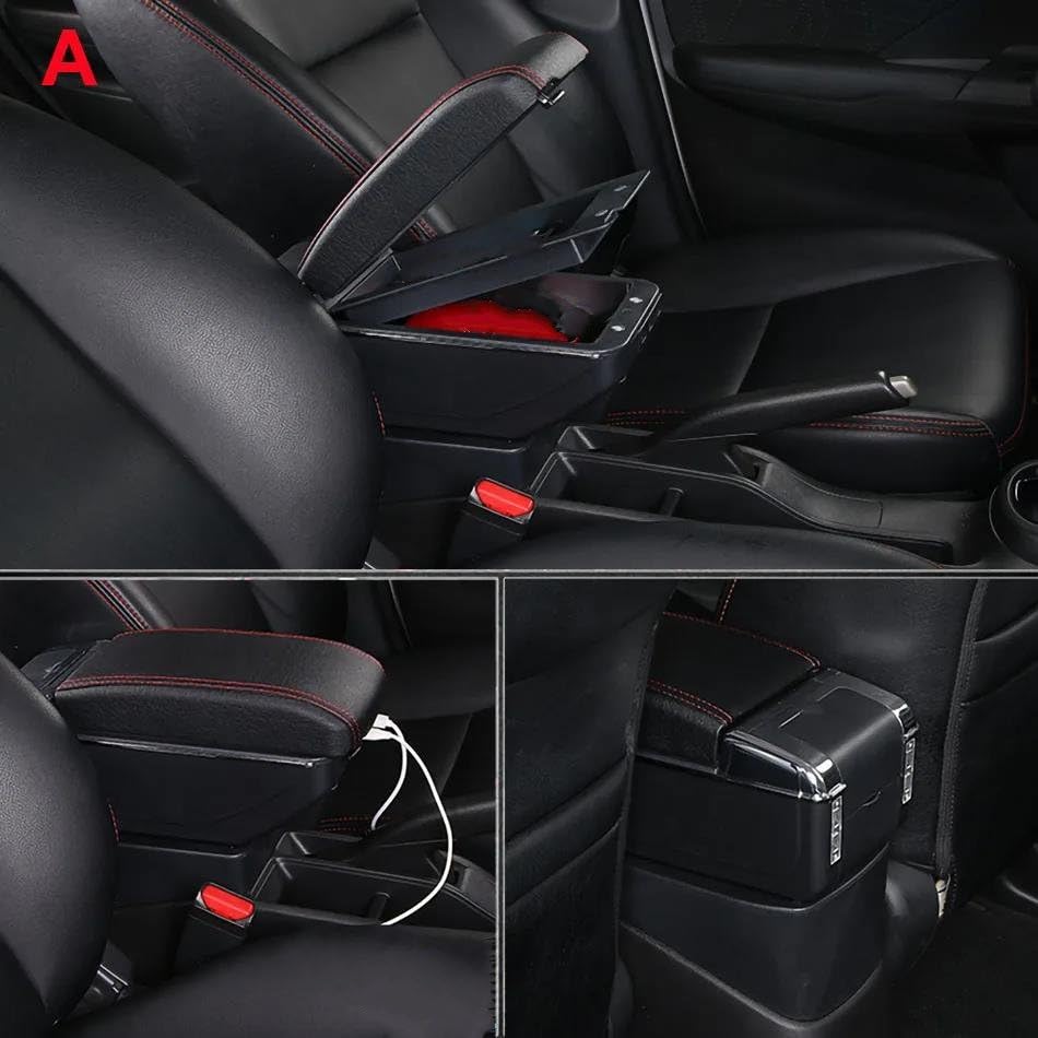 Bracciolo Portaoggetti Per Toyota Aygo X – Pelle PU, Doppio Strato Con USB O Singolo, Facile Da Pulire, 1,8 Kg