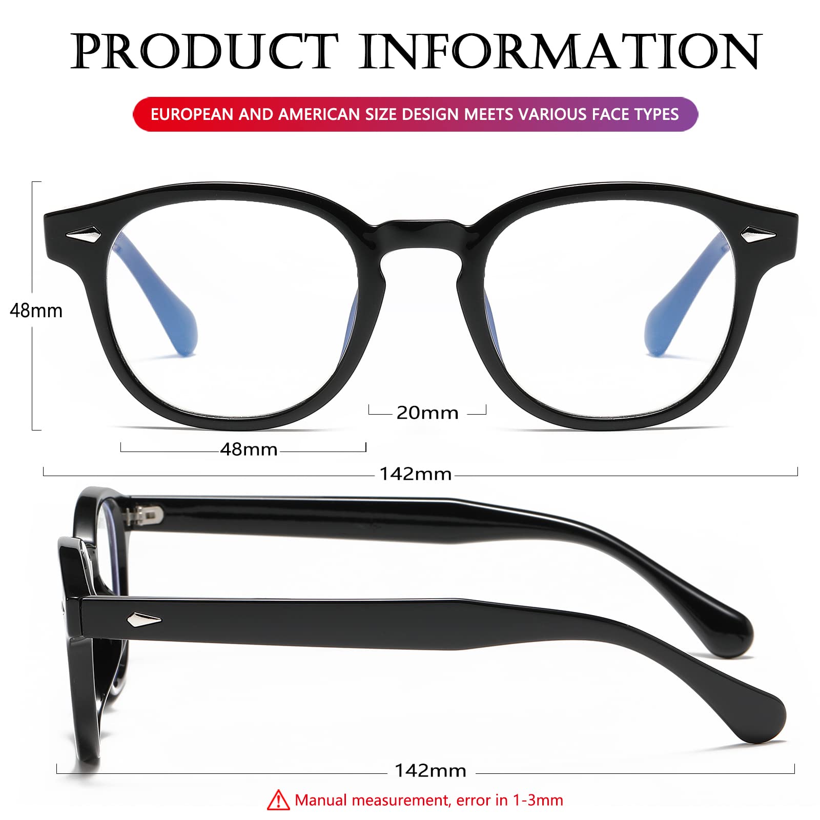 AIEYEZO Occhiali di luce blu alla moda per uomo donna computer occhiali rotondi che bloccano la luce blu