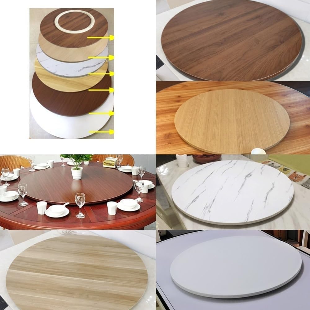 Duża drewniana obrotowa taca do serwowania do domu, jadalnia, orzech, 76 cm, okrągły stół do jadalni, taca obrotowa, eleganckie i funkcjonalne akcesoria kuchenne
