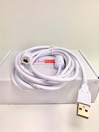 OMNIHIL White 8FT High Speed USB 2.0 Cable Compatible with Anycubic Mega S 3D Printer