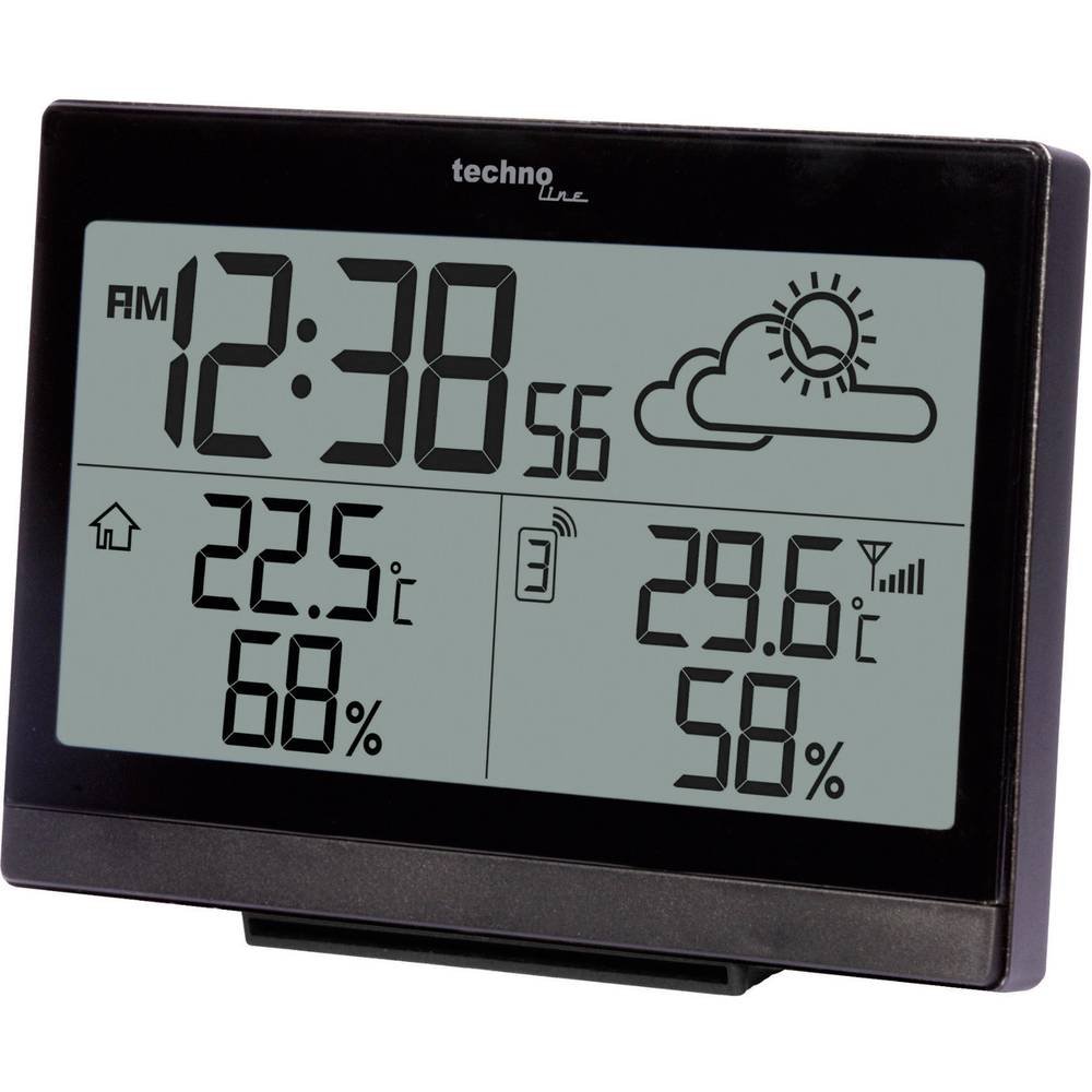 techno line WS 9252 Stazione Meteo, Nero