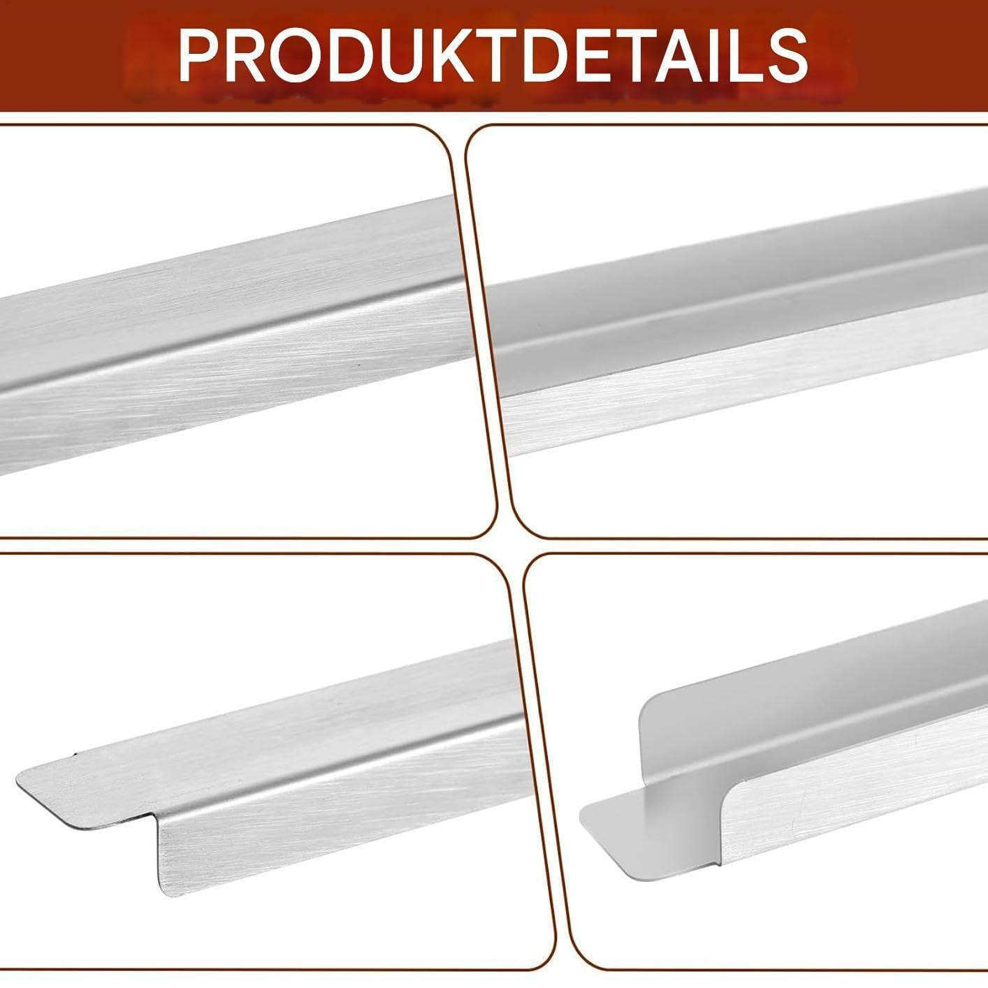Set di barre adattatori in acciaio inox, 8 pezzi, 30 cm, barre divisorie per servizio alimentare, dimensioni standard lunghe, forniture per il personale della cucina, attrezzature per buffet