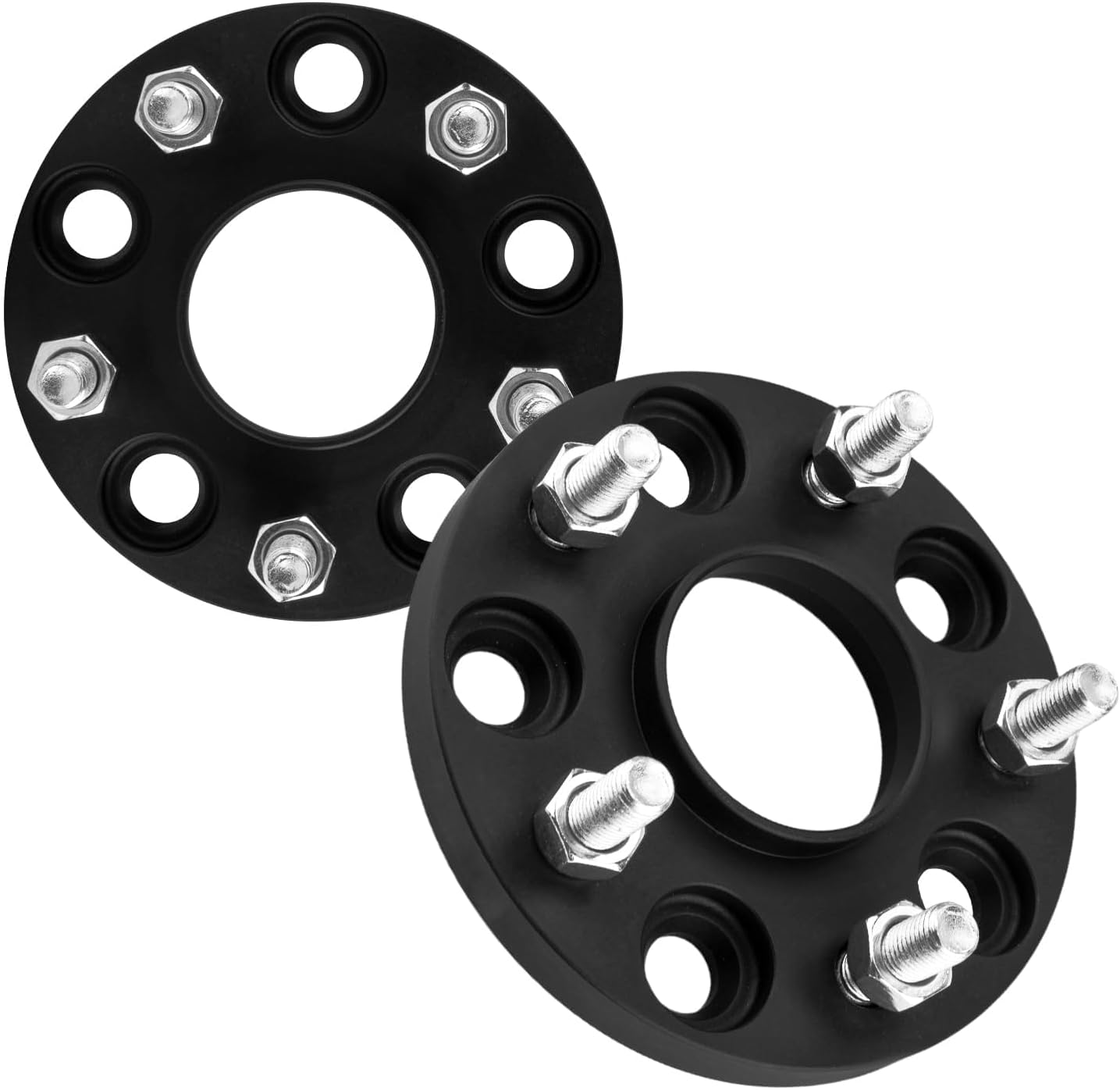 Torchbeam 5x4.5 Hub Centric Wheel Spacers 15mm with M12x1.5 Thread Pitch, 64.1mm Hub Bore, 2Pcs Adapters for Accord, CR-V, Civic, HR-V, Pilot, Escape, Odyssey, TL, Element, RDX, MDX