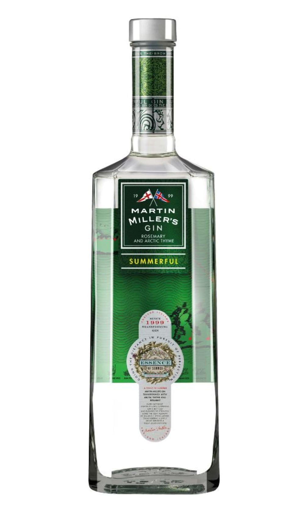 Martin Miller's Summerful Gin - Ginebra Premium 700 ml | Edición Especial con Botánicos de Primavera y Verano | Fresca, Aromática e Ideal para Gin Tonic