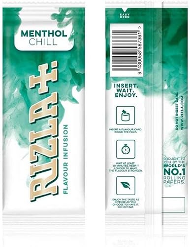 Miniatura 2 de Rizla Tarjetas de Infusiones de Sabor Menthol Chill Caja Completa de 25…
