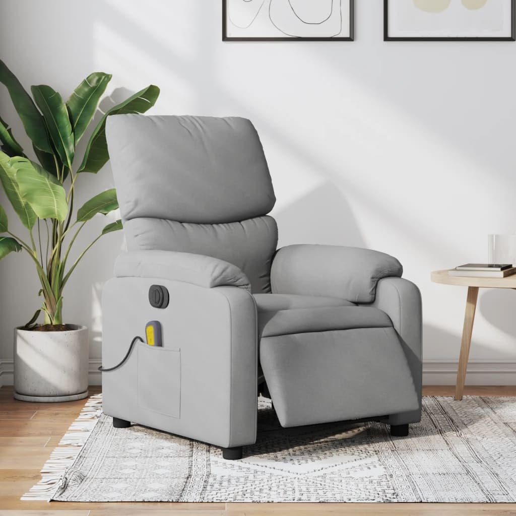 Sillón reclinable de Masaje eléctrico Tela Gris Claro, Sillón De Relax, Sillon Masaje Relax, Sillon Relax Electrico, Hogar Sillon Relax, Sillones Comodos, Sofa Tantra - 3204812