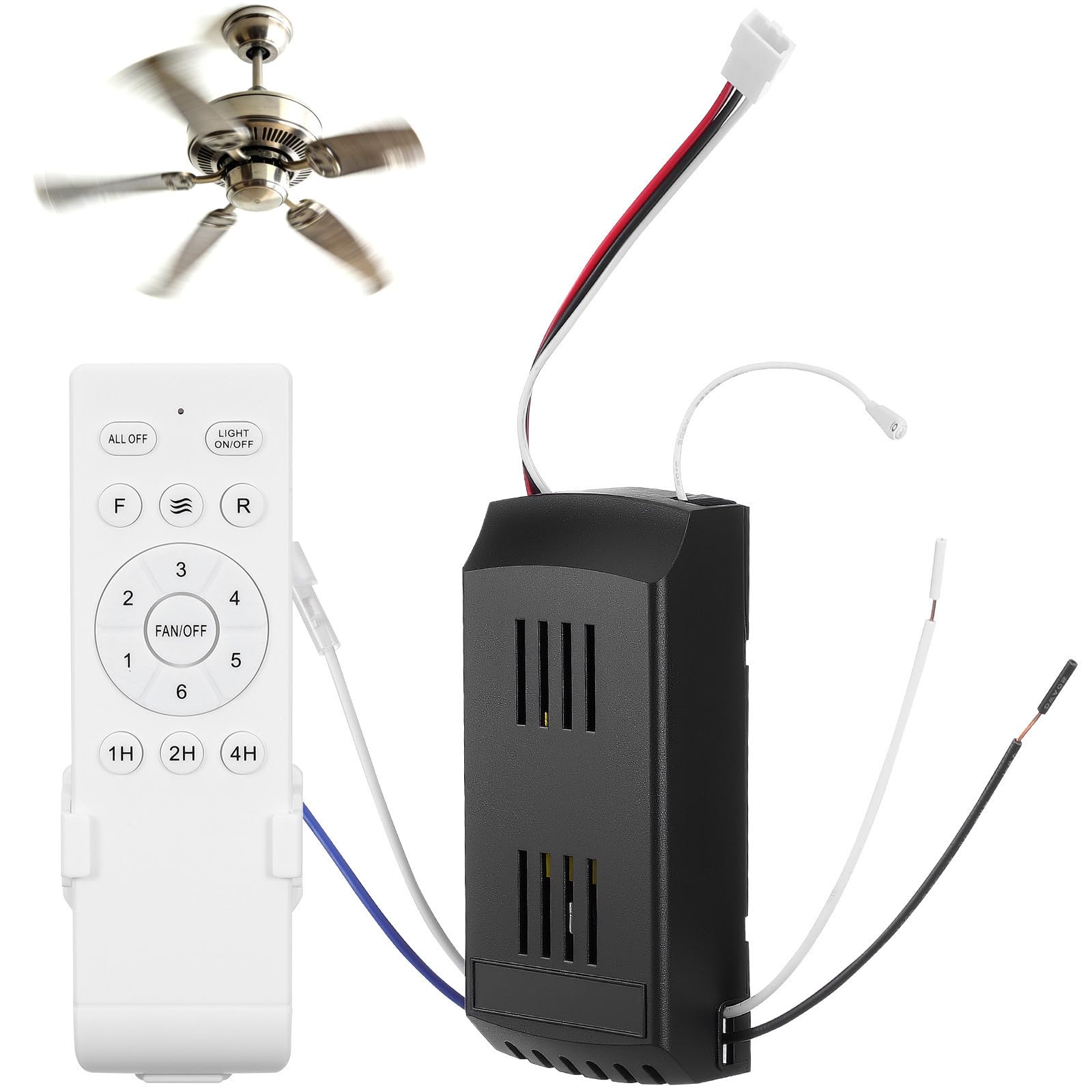 Control Remoto Inalámbrico Adecuado para Celebracion Verano para Ventilador de Techo con Motor Dc y Controlador de Velocidad Variable en Hogar u Oficina