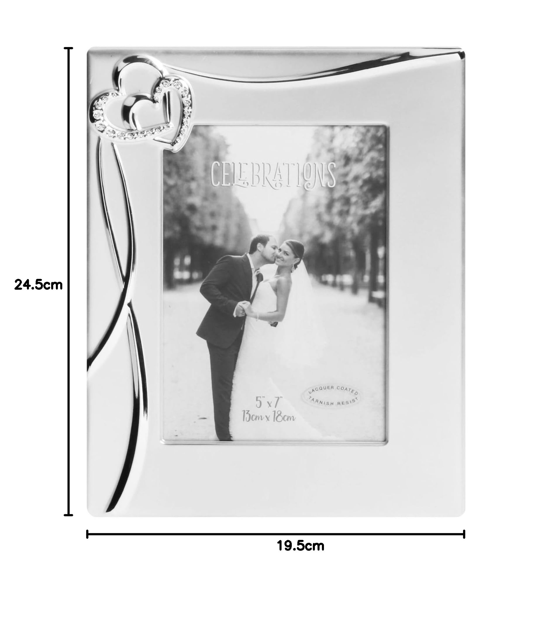 KATE POSH Cornice portafoto Parigi per vacanze in famiglia, matrimonio, fidanzamento, decorazione Parigi, Torre Eiffel (12,7 x 17,8 cm orizzontale