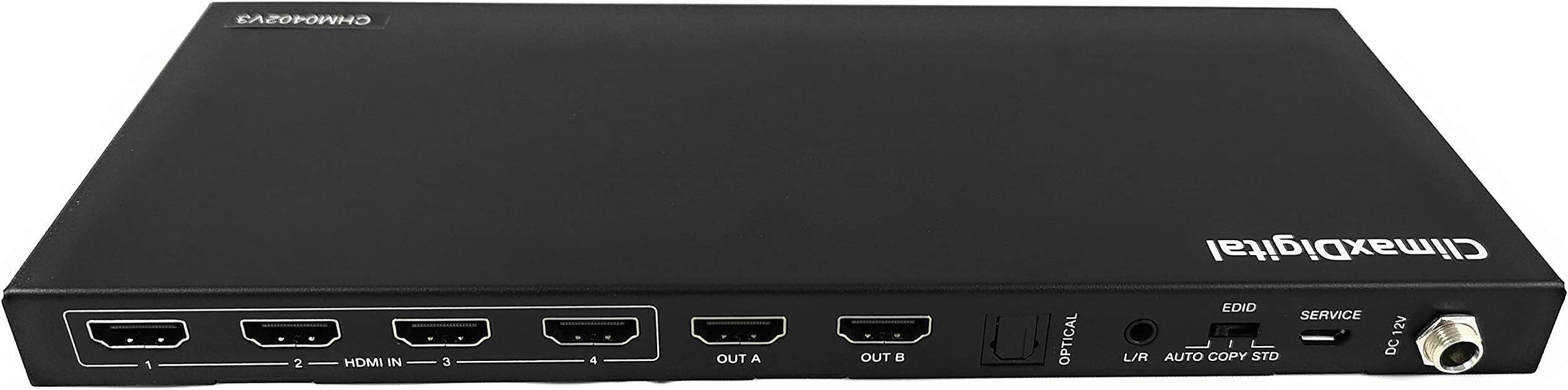 ClimaxDigital CHM0402V3 UHD 4K 4K@60Hz 4:4:4 HDMI 2.0 MATRIX 4X2 w/SPDIF+R/L Audio Out, EDID, DownScaler, ARC
