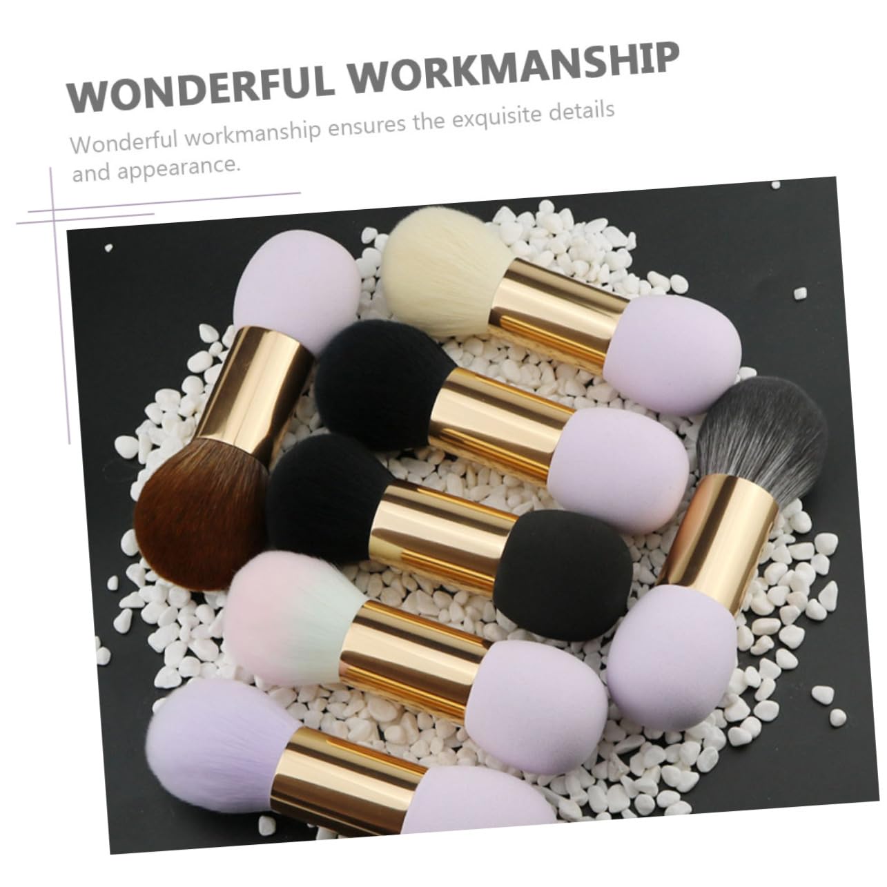 SOESFOUFU Double-sided Makeup Brush Big Fluffy Brush for Trendy Cosmetics Blush Multi-functional Tool Portable for Women