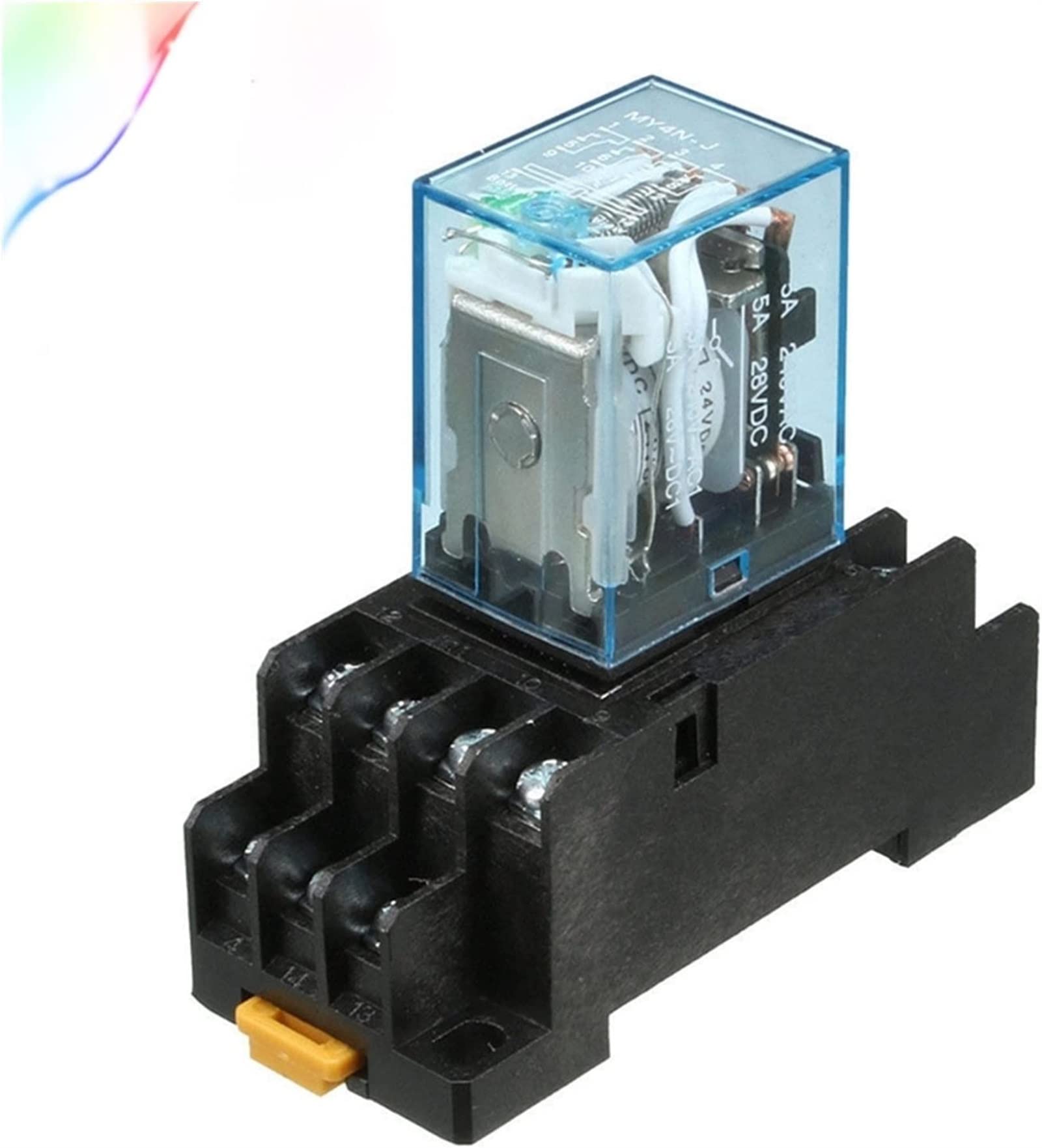 Relé electromagnético MY4NJ de alta precisión con base aislante de 14 pines 4PDT