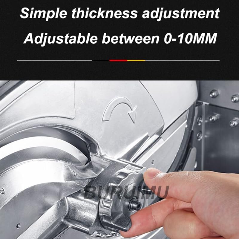 Vegetable Fruit Slicer Manual Onion Potato Slicing Machine 0-10mm Thickness Adjustable Stainless Steel Food Shredder Cutter