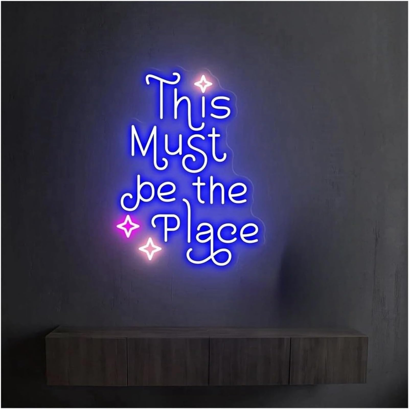 Wexxaii neon Light Sign for neon Lamp This Must Be The Place for Sign LED Light Dimmable for Powered 38cmx28cm(C)