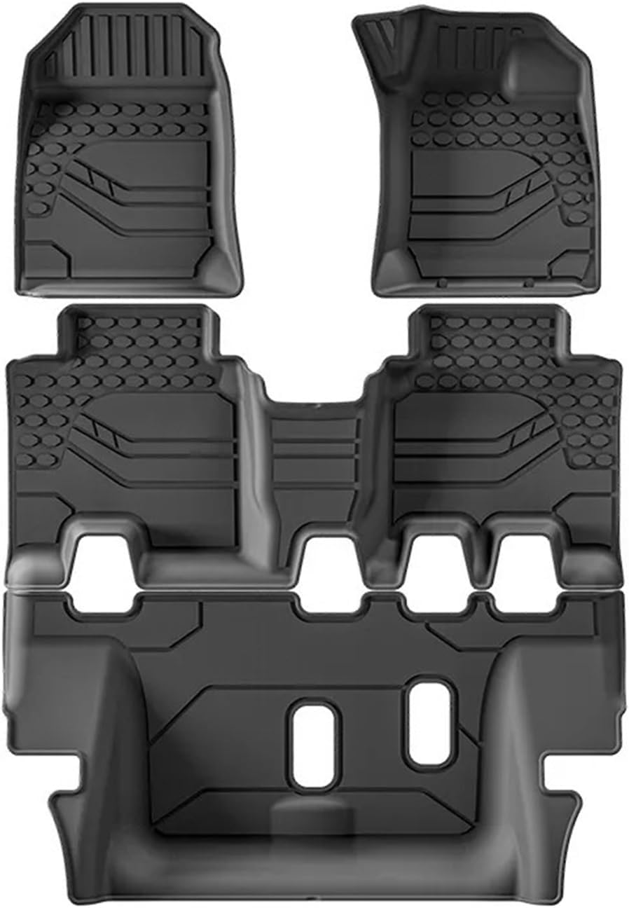 Car Trunk Mat TPE Foot Mats All Weather Anti-Slip Rear Trunk Pad Cargo Liner Pads Compatible with Isuzu MU-X 2021-2024(TPE Foot pad)