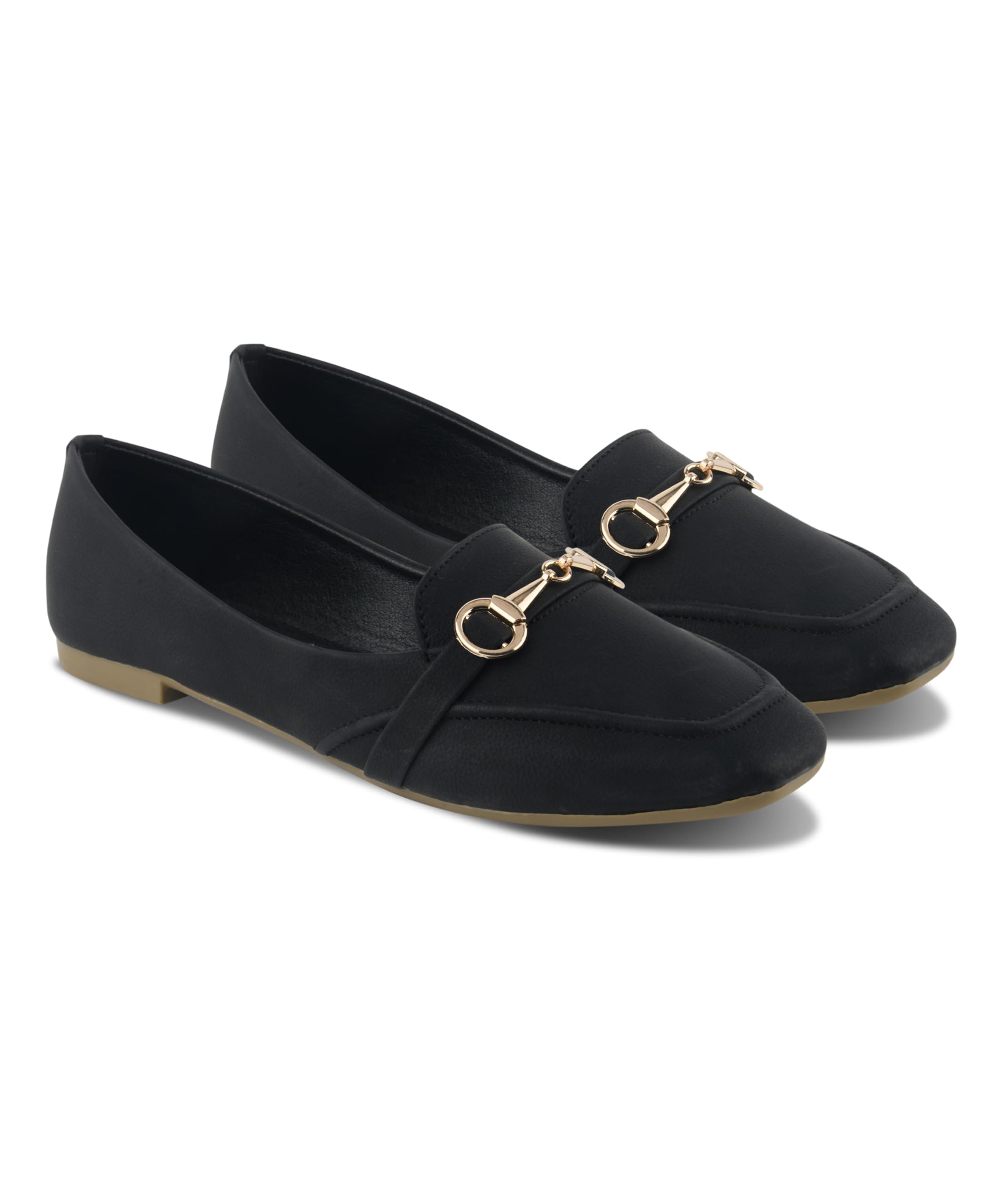 Women’s Professional Square Toe Loafers with Metallic Bit Hardware and Soft Matte Finish for Daily Comfort-image-7