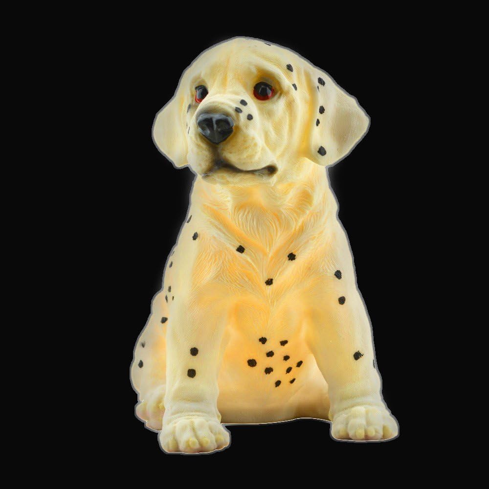 Dalmatian Puppy Dog Table Night Lamp with LED Lights - Battery Powered