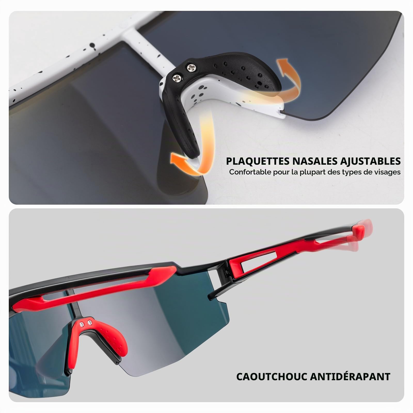 ROCKBROS Lunettes de Soleil Polarisées pour Enfants, Lunettes de Cyclisme UV400 Protection pour Garçon et Fille, Lunettes de Sport de Plein Air Vélo BMX VTT